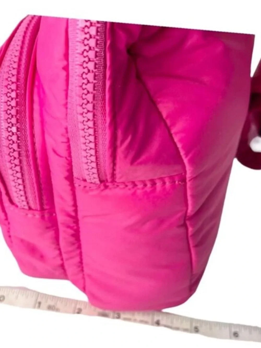 Wildfox Parachute Crossbody Zip Sling Belt Bag Handbag Purse Pink Puffy School